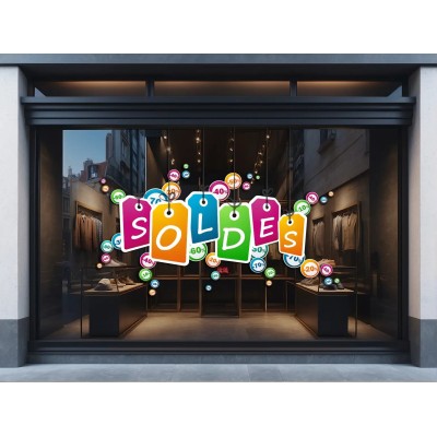 Stickers soldes pourcentage