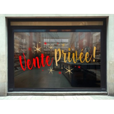 Stickers vente privée étoiles
